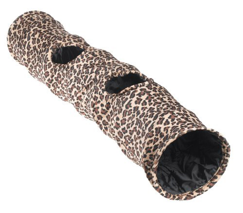 leopard print cat tunnel